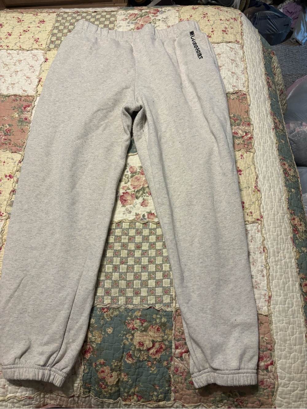 New Girl Order Light Gray Sweatpants with Logo size 12